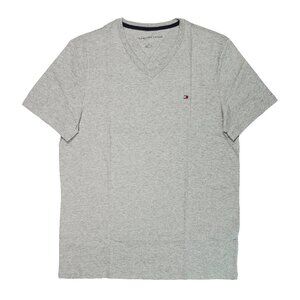 NWT TOMMY HILFIGER Men SS V Neck Classic Fit T-Shirt Tee Cotton Gray MSRP $36.5